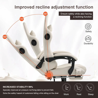 GTPLAYER Ace-Pro Gaming Chair with Footrest and Speakers