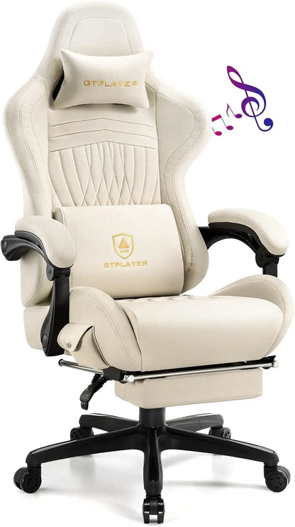 GTPLAYER Ace-Pro Gaming Chair with Footrest and Speakers