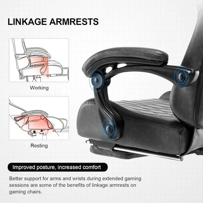 GTPLAYER Ace-Pro Gaming Chair with Footrest and Speakers