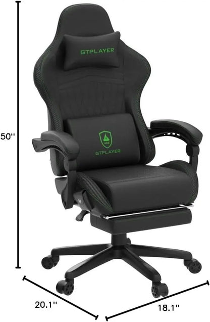 GTPLAYER Ace-Pro Gaming Chair with Footrest and Speakers