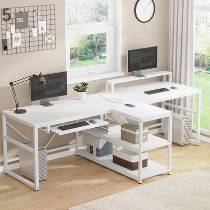 94.5" Home Office and Computer Gaming dual desk
