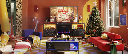 Bestier Gaming Entertainment Center LED TV Stand for 55-65" TV