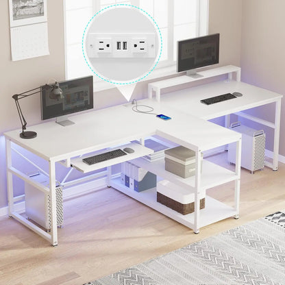 94.5" Home Office and Computer Gaming dual desk