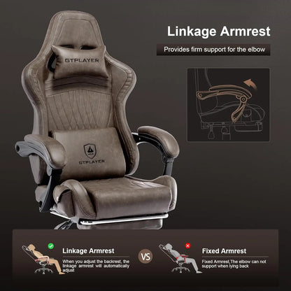 GTPLAYER Ace-Pro Gaming Chair with Footrest and Speakers
