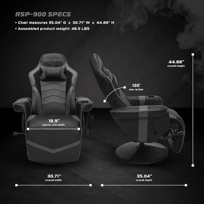 Respawn 900 Gaming Recliner, Adjustable Leg Rest and Recline