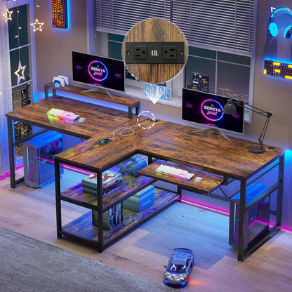 94.5" Home Office and Computer Gaming dual desk