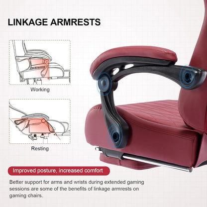 GTPLAYER Ace-Pro Gaming Chair with Footrest and Speakers