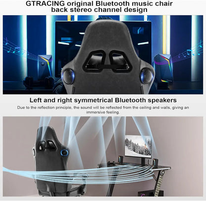 GTPLAYER Ace-Pro Gaming Chair with Footrest and Speakers