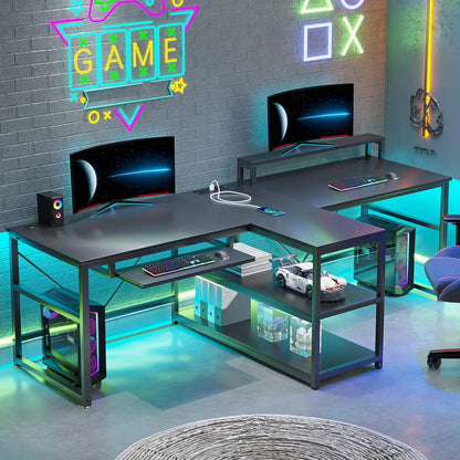 94.5" Home Office and Computer Gaming dual desk