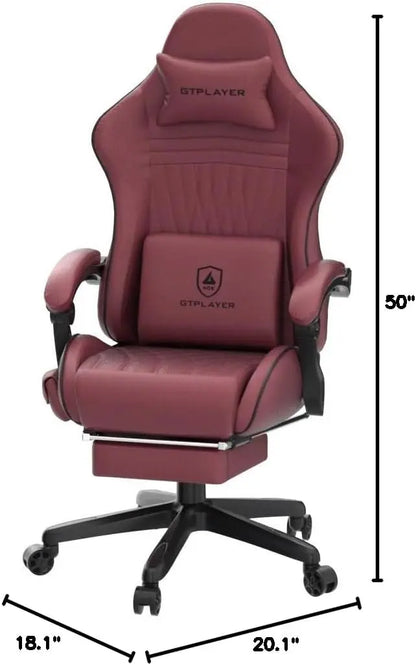 GTPLAYER Ace-Pro Gaming Chair with Footrest and Speakers