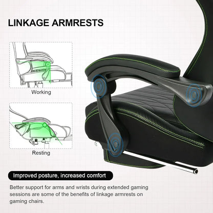 GTPLAYER Ace-Pro Gaming Chair with Footrest and Speakers