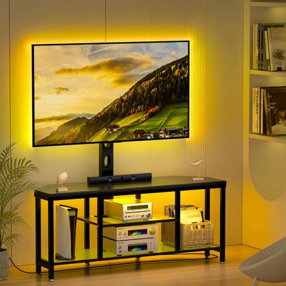 Corner TV Stand LED, Universal TV Mount Stand for 32-60" TV, Game Console