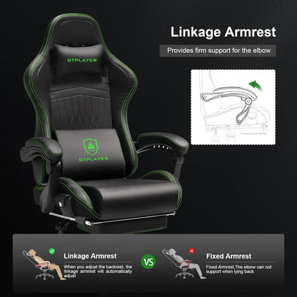 GTPLAYER Ace-Pro Gaming Chair with Footrest and Speakers