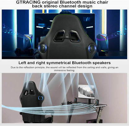 GTPLAYER Ace-Pro Gaming Chair with Footrest and Speakers