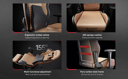 AutoFull C3 Office/Gaming Chair with Ergonomic Lumbar Support, High Back