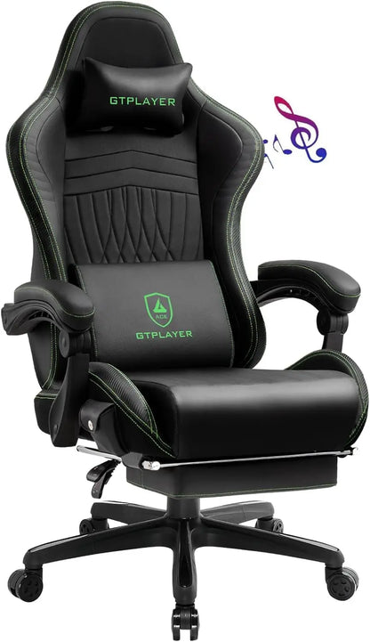 GTPLAYER Ace-Pro Gaming Chair with Footrest and Speakers