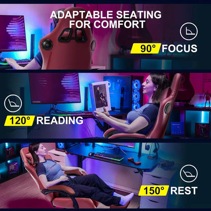 GTPLAYER Ace-Pro Gaming Chair with Footrest and Speakers