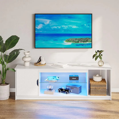 Bestier Gaming Entertainment Center LED TV Stand for 55-65" TV