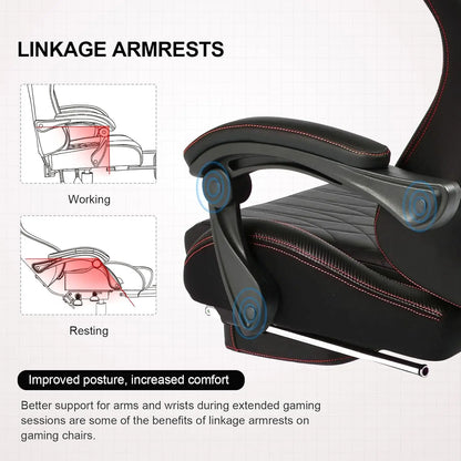 GTPLAYER Ace-Pro Gaming Chair with Footrest and Speakers