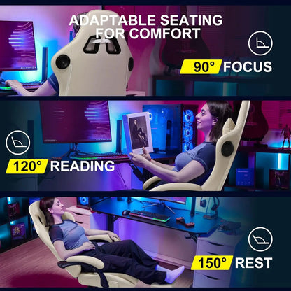 GTPLAYER Ace-Pro Gaming Chair with Footrest and Speakers