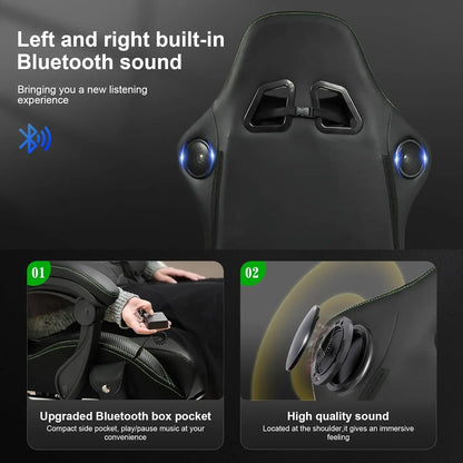 GTPLAYER Ace-Pro Gaming Chair with Footrest and Speakers